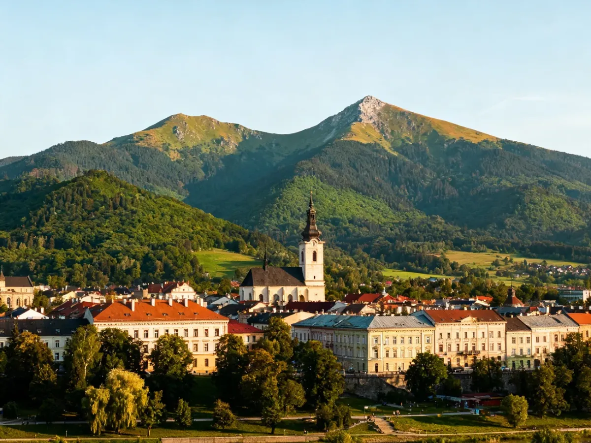 Bielsko-Biała na tle Beskidów